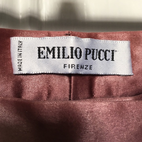 EMILIO PUCCI Stretch Sateen Pants, Size 8