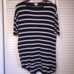 LuLaRoe Irma XXS Black and White Stripe