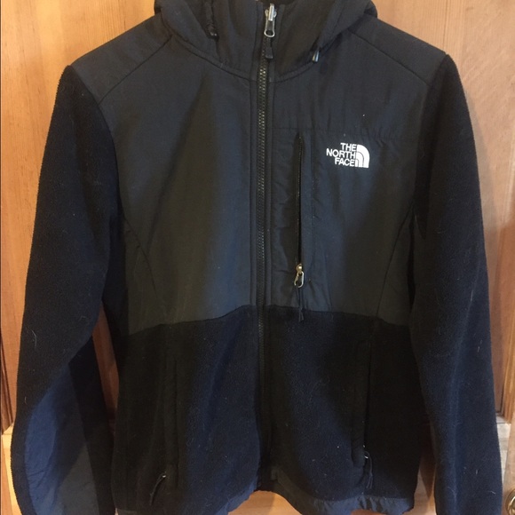North Face Women's Denali Hooded black jacket