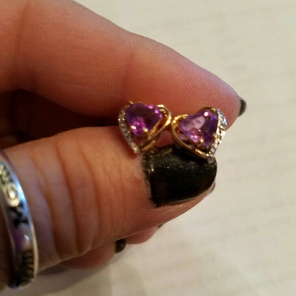 Amethyst and tiny diamonds
