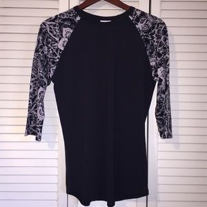 LuLaRoe Randy with Pattern Sleeves NWOT