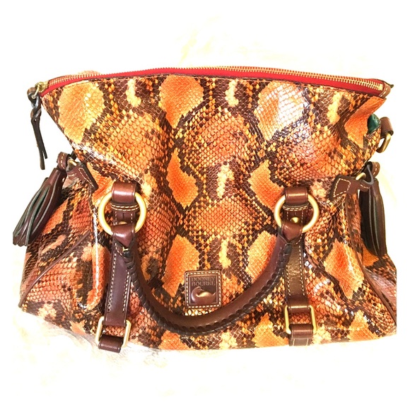 Dooney and Bourke python large satchel