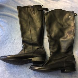Black Leather Riding Boots