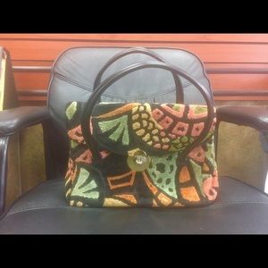 60's / 70's vintage retro carpet / tapestry purse