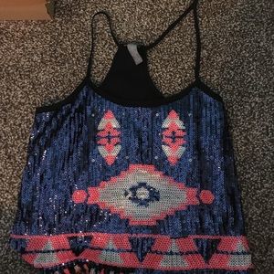 Sequin tank top