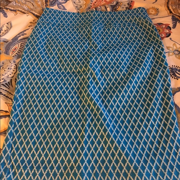 Aqua pencil skirt