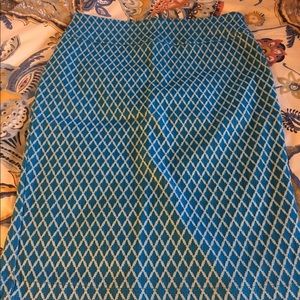 Aqua pencil skirt