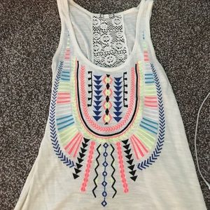 Tribal print colorful tank top