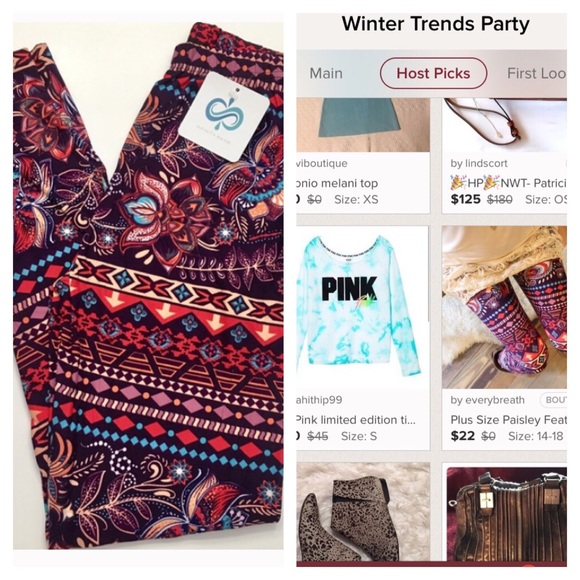 ▫️SOLD OUT▫️Plus Paisley Leggings - Picture 4 of 4