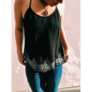 Loose black tank