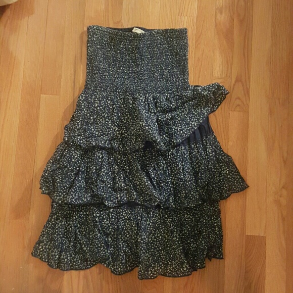 Strapless floral dress