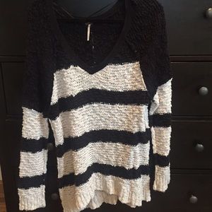 Free People striped chunky sweater, size medium!
