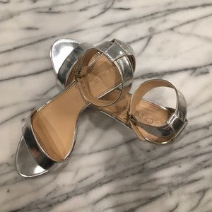 J. Crew silver heels