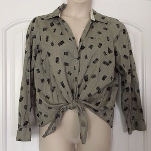 Vintage camera camp shirt