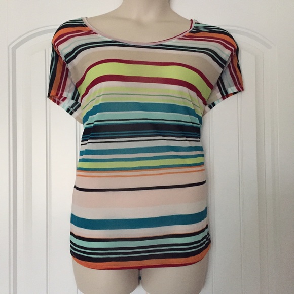 Oversized playful striped top