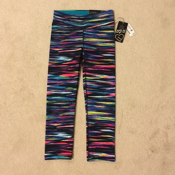 Aeropostale Cropped Pattern Athletic Leggings