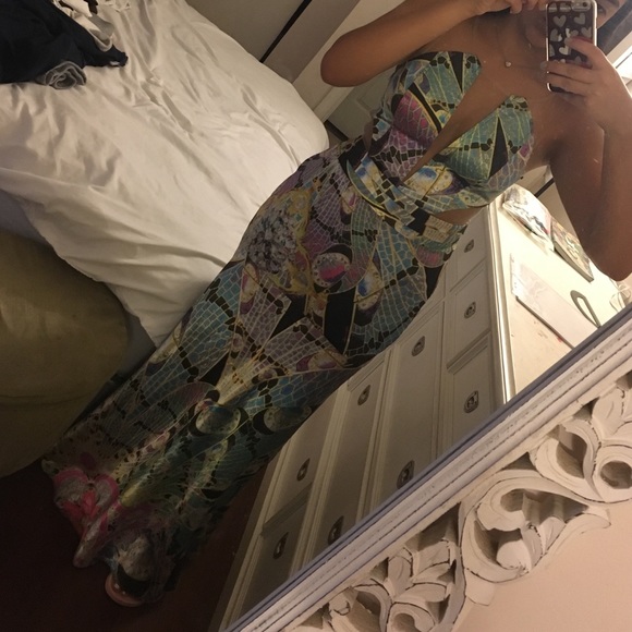 colorful long dress