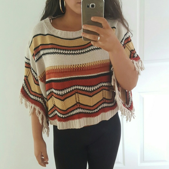 Knit poncho