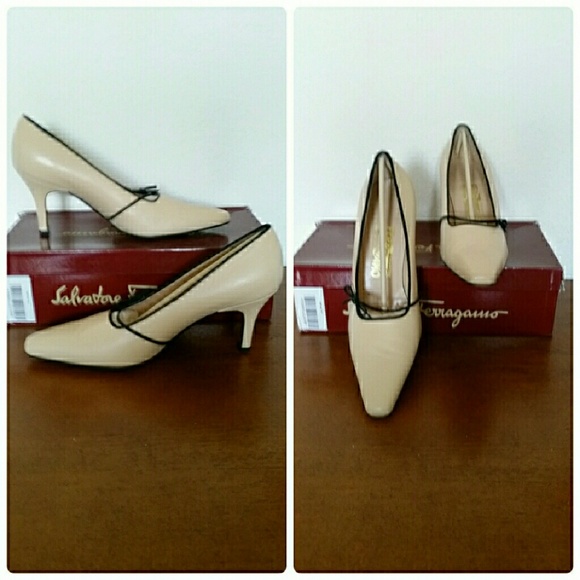 Ferragamo "Roman" Kitten Heels - Picture 2 of 4