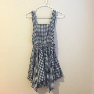 Overall gingham dress