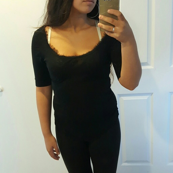 Off the shoulder black top