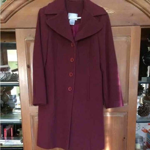 Spiegel Mulberry Wool Dress Coat, Size 8