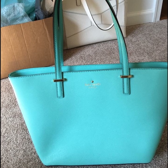 Kate Spade small aqua tote
