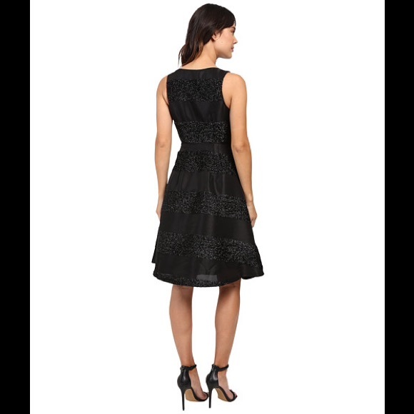 Eva Franco Karine Dress Galactic Stripe Fit and Flare Knee Length - Picture 3 of 4