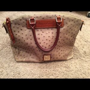 Dooney and Bourke gray ostrich leather purse