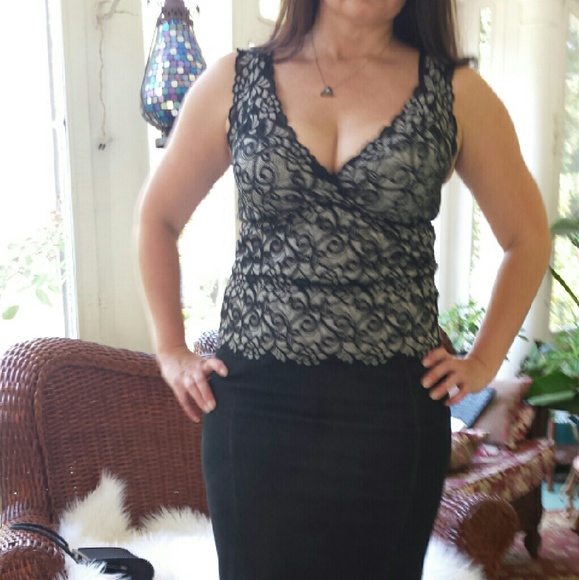 Black lace top
