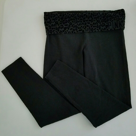 Victoria's Secret PINK Yoga Pants M cheetah black