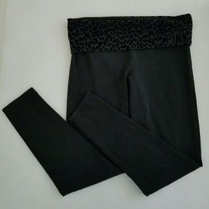 Victoria's Secret PINK Yoga Pants M cheetah black