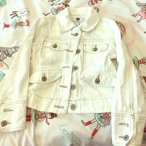 Girls white jean jacket
