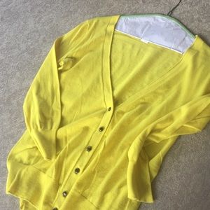 JCREW YELLOW CARDIGAN