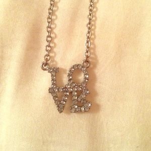 silver love necklace