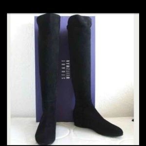 Black Suede Stuart Weitzman 50/50 boots