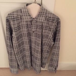 Burberry mens grey button down