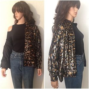 Cheetah Sequined 80s Posh Jacket