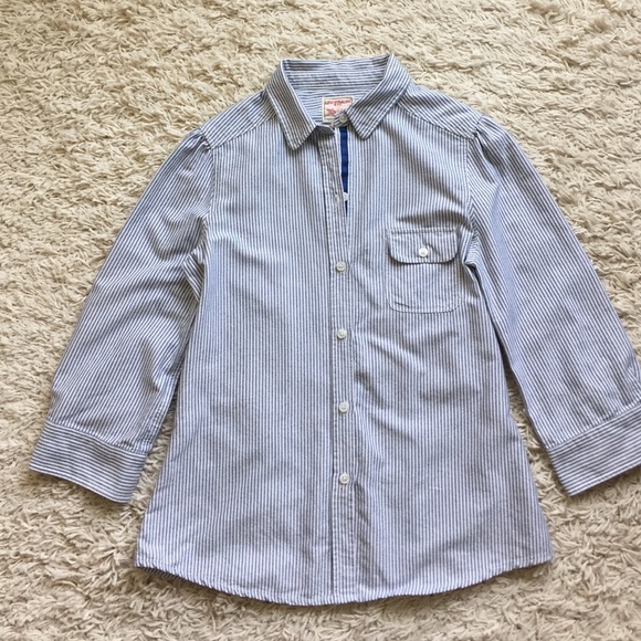 Levi's 3/4 sleeve button up oxford stripe shirt