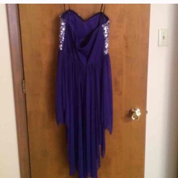 Purple jeweled prom homecoming party dress - Picture 4 of 4
