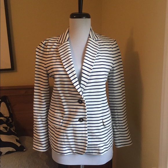 J. Crew Maritime Stripe Jacket - Small