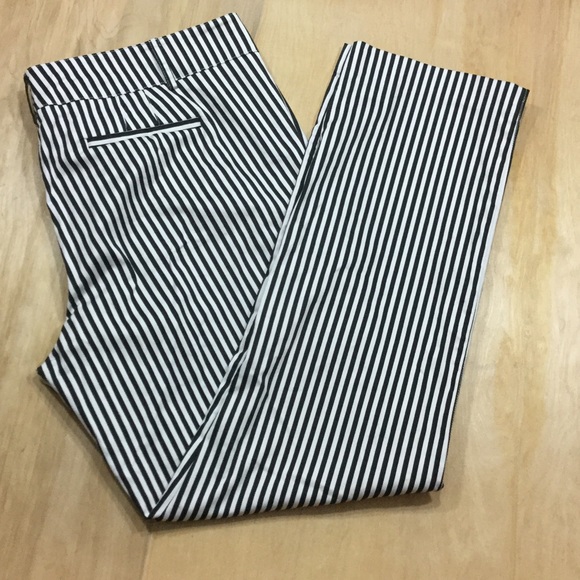 NY&CO size 18 vertical black white striped pants