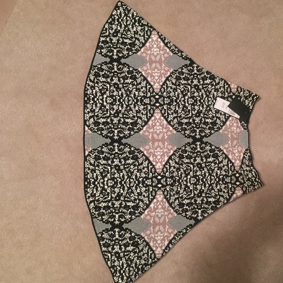 Bcbg a-line pattern bandage-knit skirt