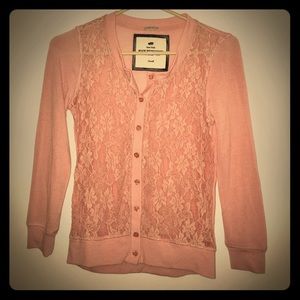 Nice light pink button down sweater