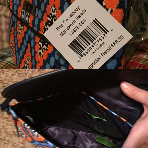 NWT Vera Bradley Flap Crossbody in Marrakesh Beads - Picture 4 of 4