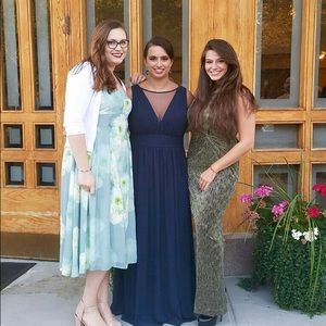 Bill Levkoff Navy Bridesmaid Dress