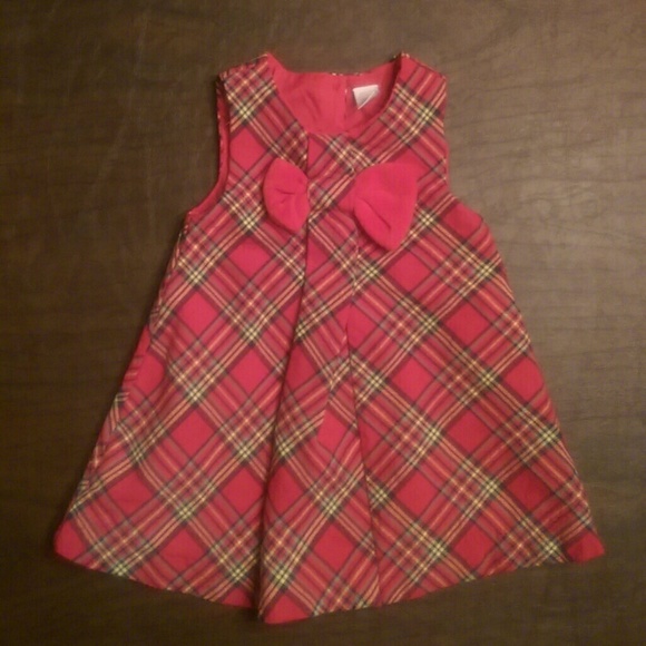Baby girl red plaid dress