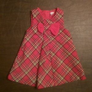 Baby girl red plaid dress