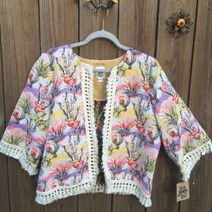 Ivy Jane Fringe Desert Scene Jacket - Large 3/4 SL