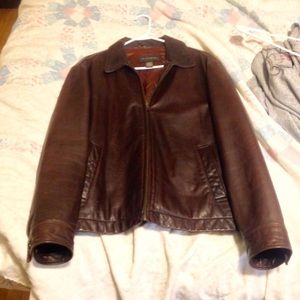 Brown leather Banana Republic jacket